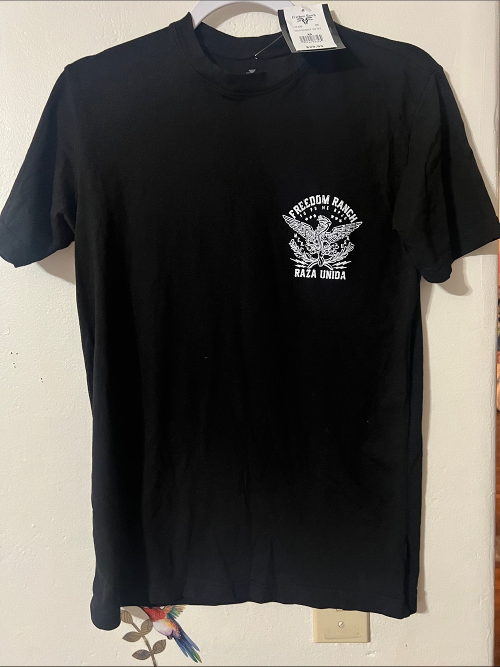 XS Freedom Ranch Raza Unida Black Graphic Tee - Men's